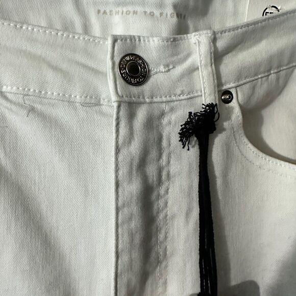 FTF fashion to figure white relaxed high rise straight leg denim jeans 12 NWT - Picture 5 of 5